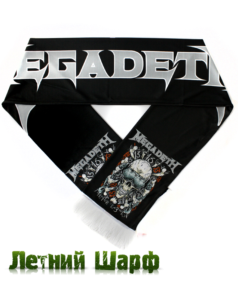 Шарф летний Megadeth - фото 1 - rockbunker.ru