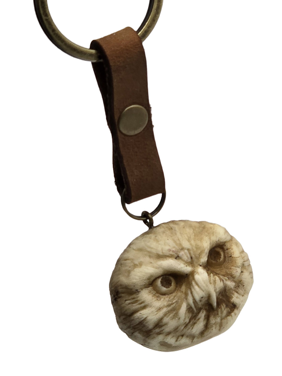 Брелок Голова Сыча - фото 1 - rockbunker.ru