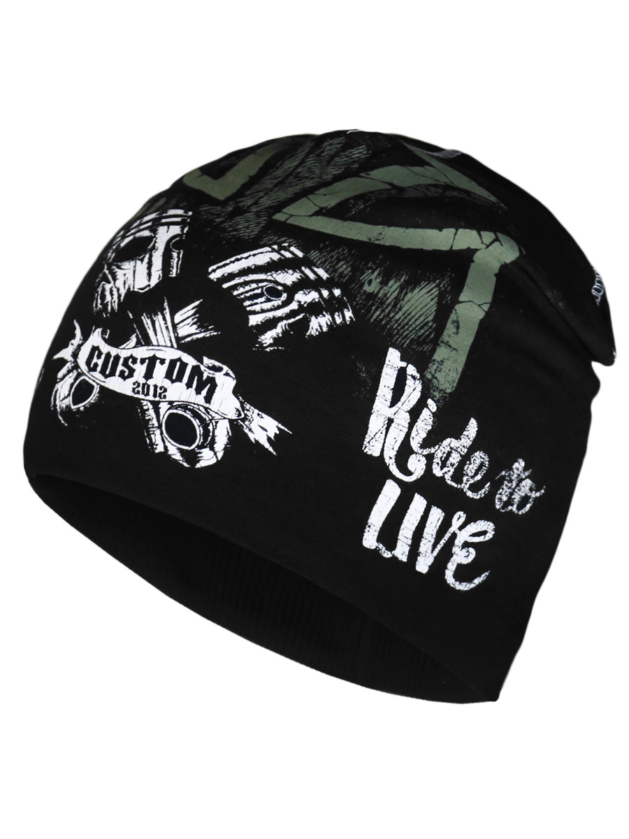 Шапка Custom Designs Born To Ride Ride To Live - фото 1 - rockbunker.ru