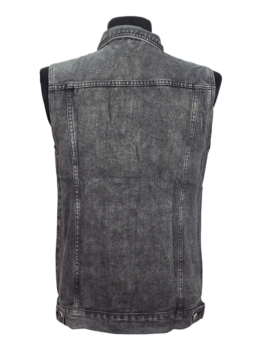 Жилет Джинсовый Серый - фото 2 - rockbunker.ru
