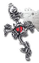 Серьга Alchemy Gothic E130 Rose Thorn Cross - фото 1 - rockbunker.ru