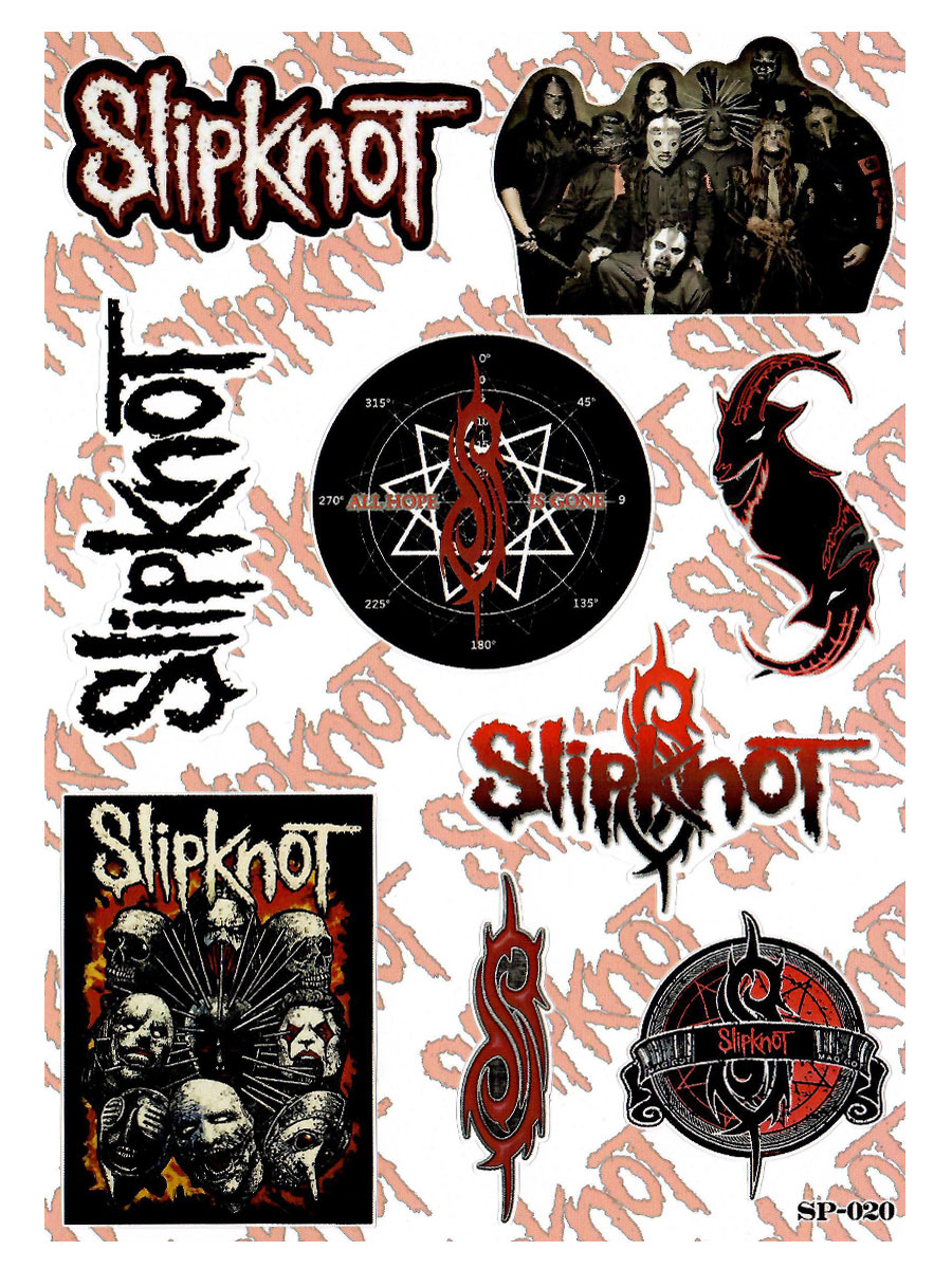 Набор стикеров Slipknot - фото 2 - rockbunker.ru