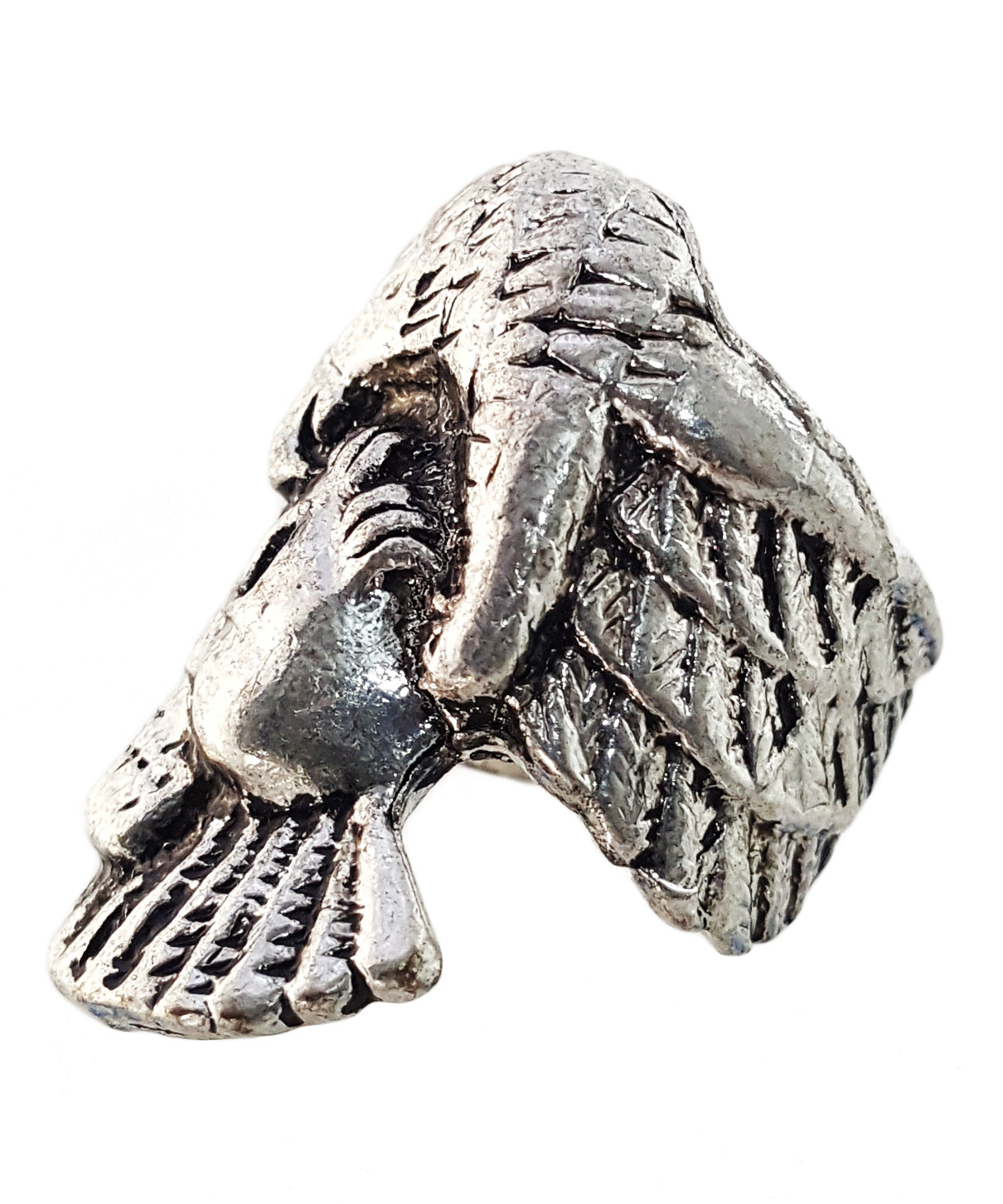 Кольцо Орел с черепом - фото 1 - rockbunker.ru