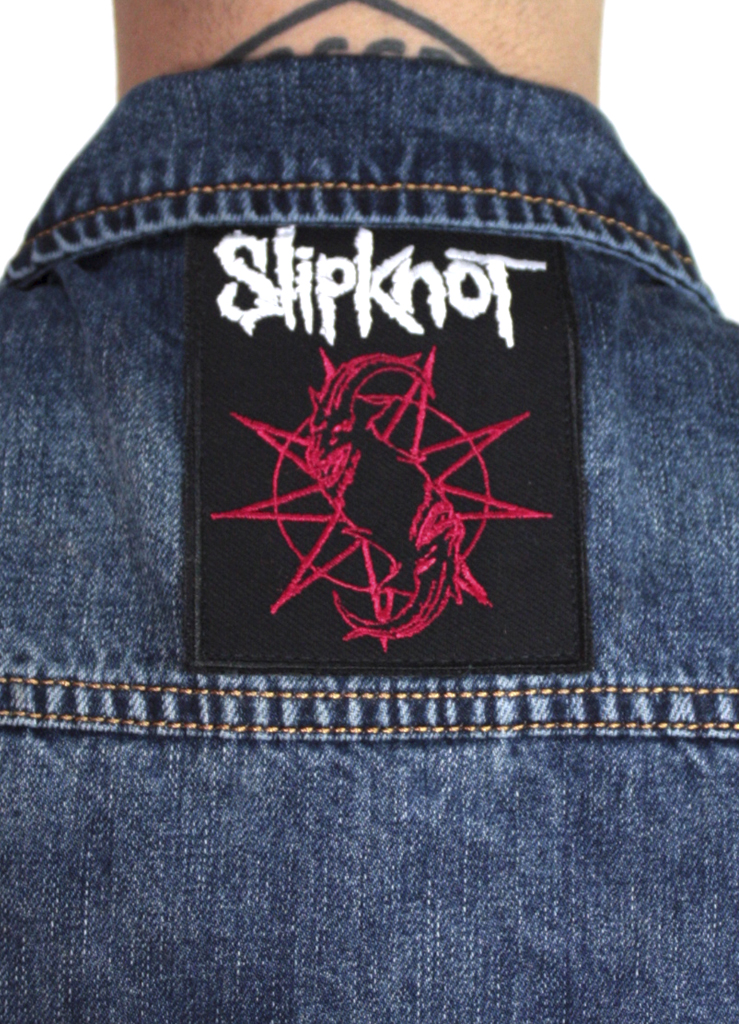 Жилет джинсовый с нашивками Ozzy Osbourne AC DC Slipknot - фото 5 - rockbunker.ru