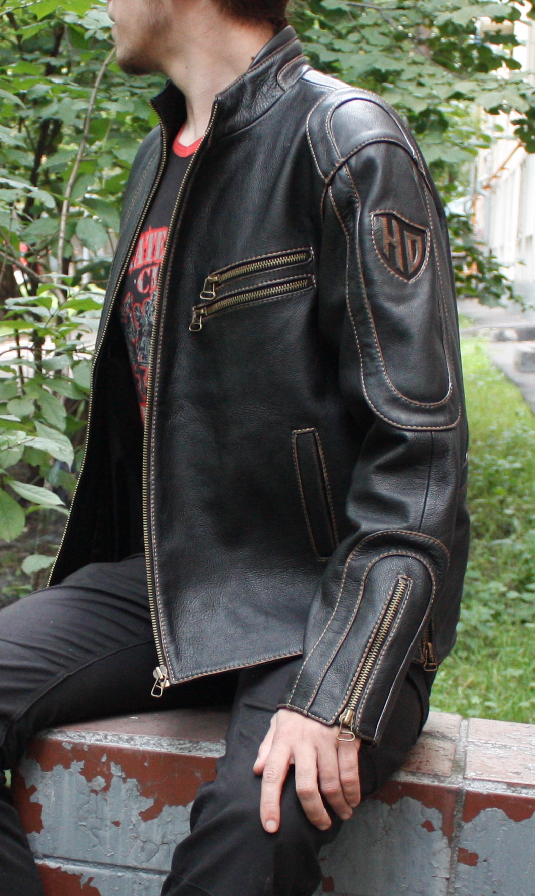Косуха кожаная мужская Harley-Davidson HD Series КС-18 - фото 3 - rockbunker.ru