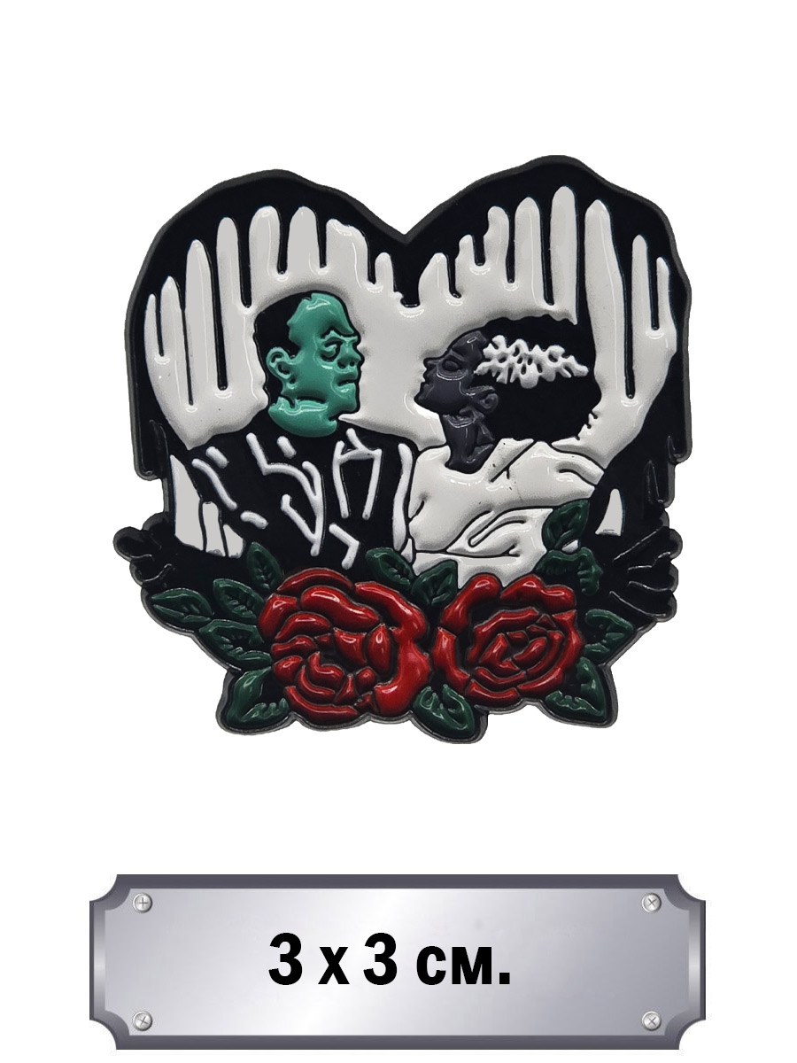 Значок Невеста Франкенштейна - фото 1 - rockbunker.ru