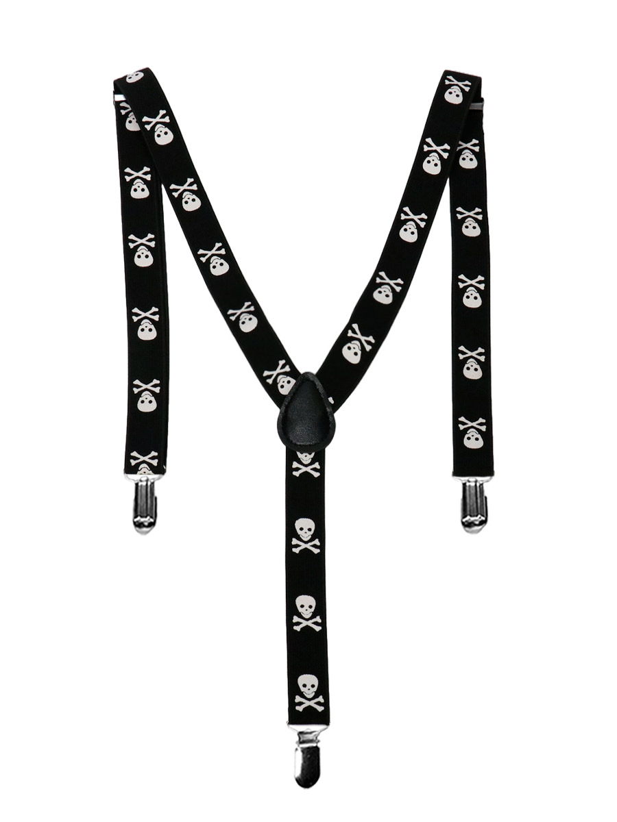 Подтяжки Детские Роджер Черные - фото 1 - rockbunker.ru