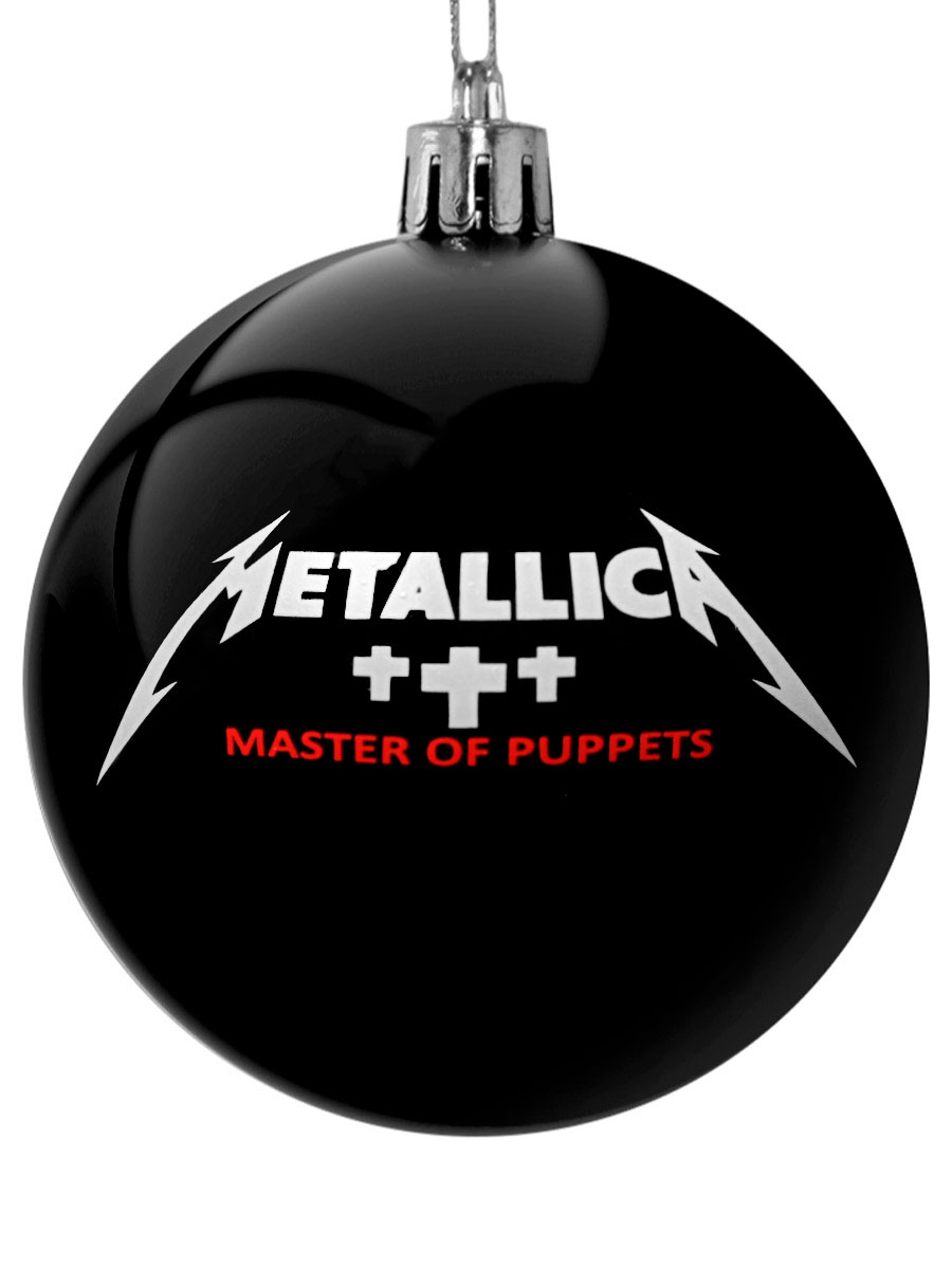 Елочный шар RockMerch Metallica Master Of Puppets черный - фото 1 - rockbunker.ru