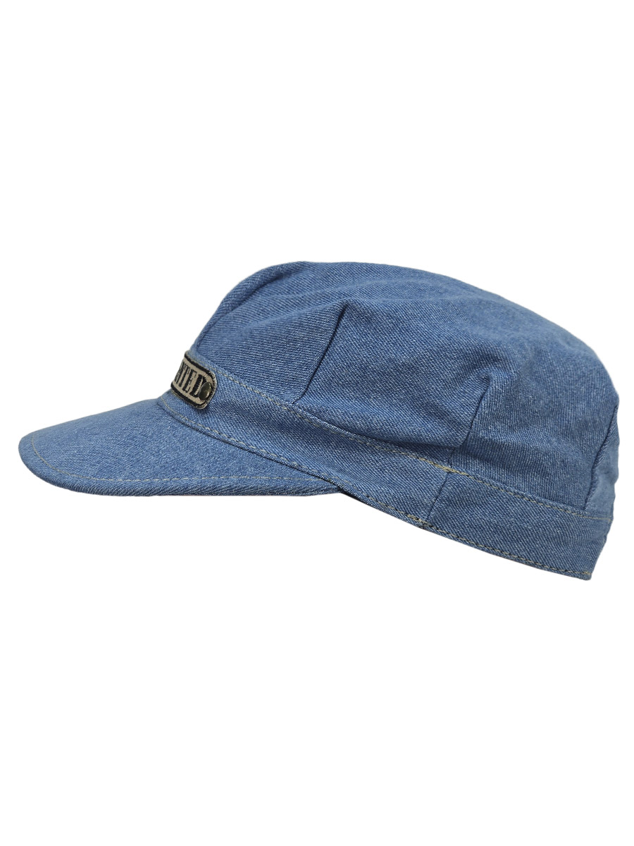 Кепка-немка с нашивкой Wanted джинсовая - фото 2 - rockbunker.ru