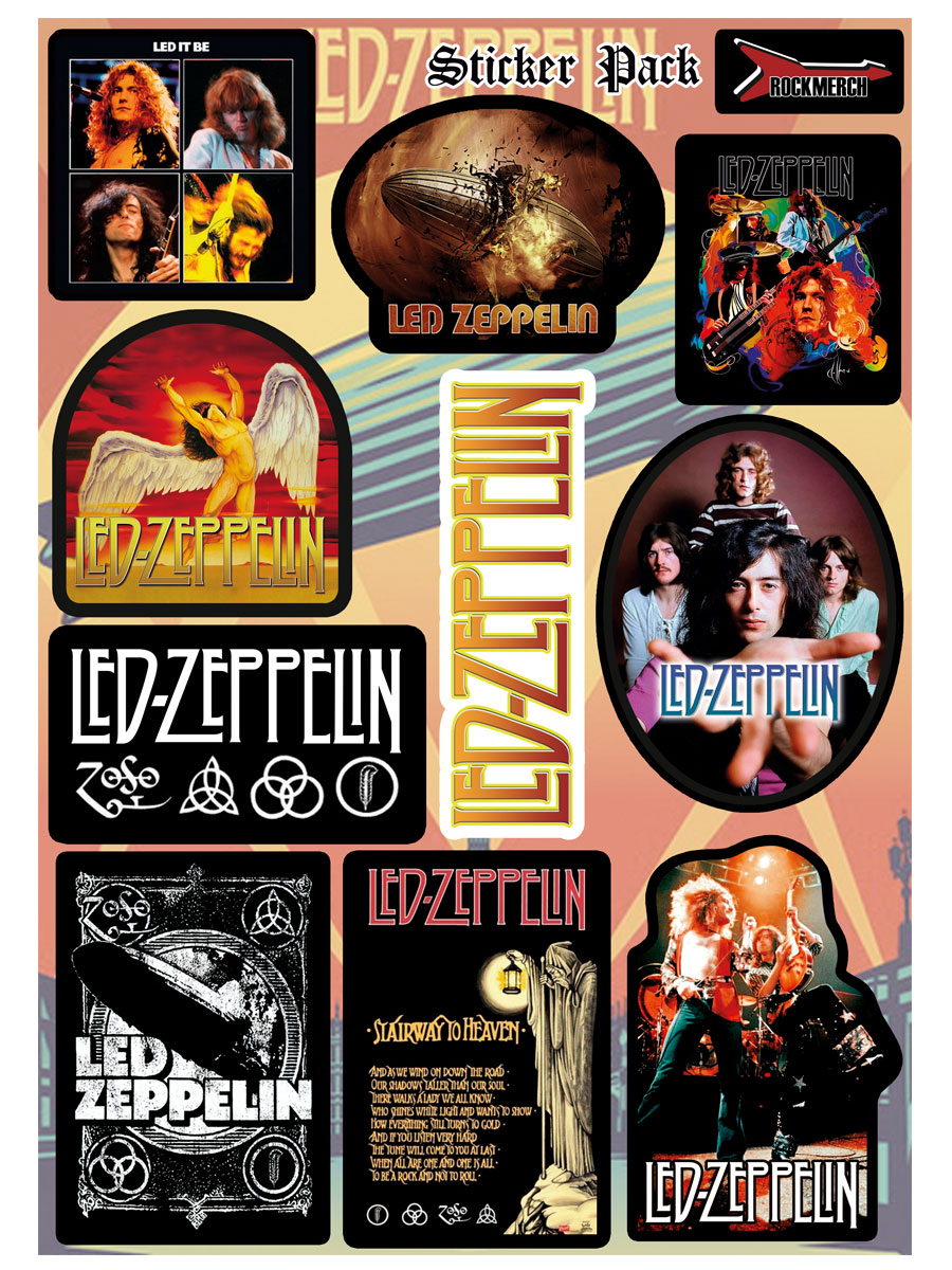 Стикерпак RockMerch Led Zeppelin - фото 1 - rockbunker.ru