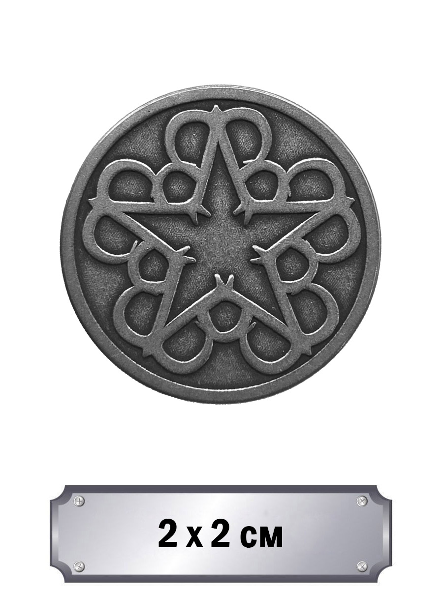 Значок с тиснением Black Veil Brides - фото 1 - rockbunker.ru