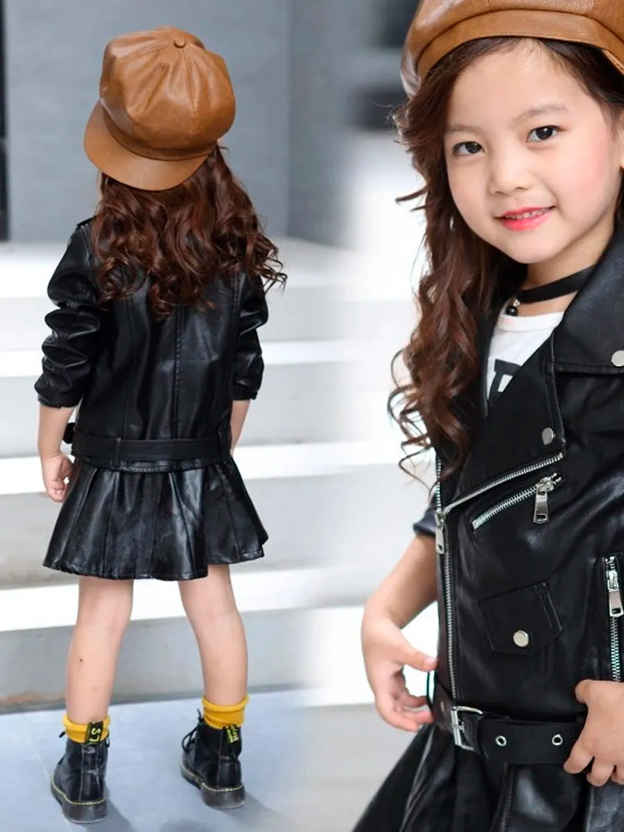 Косуха Детская Черная - фото 2 - rockbunker.ru