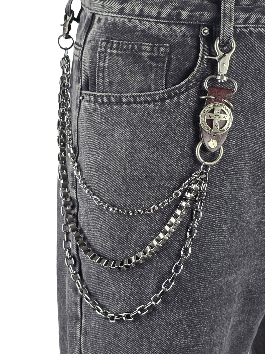 Цепь Декоративная Тройная Крест - фото 1 - rockbunker.ru