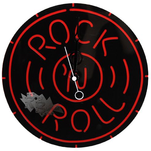 Часы настенные Rock N Roll красные - фото 1 - rockbunker.ru