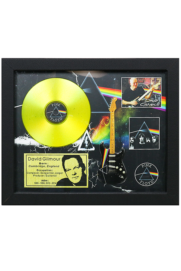 Сувенирный набор золотой диск Pink Floyd David Gilmour - фото 1 - rockbunker.ru