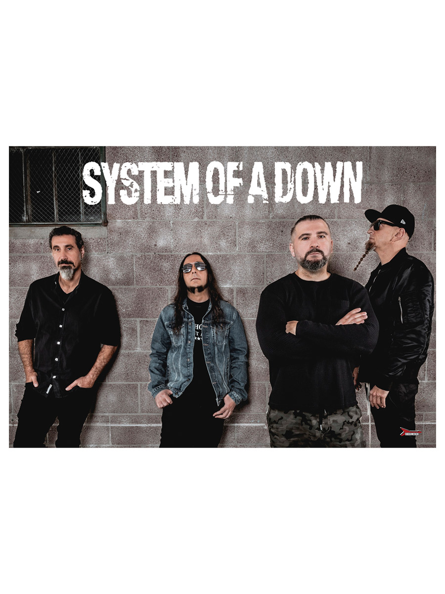 Плакат самоклеющийся на стену System Of A Down - фото 2 - rockbunker.ru