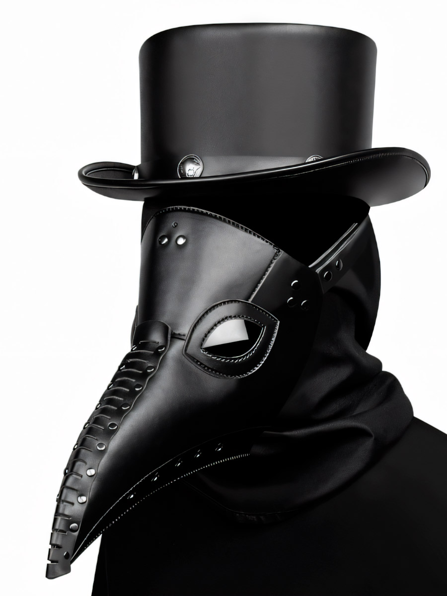 Маска Стимпанк Презрение Черная - фото 1 - rockbunker.ru