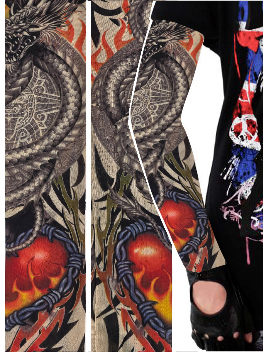 Тату-рукав Китайский Дракон с Орнаментом - фото 1 - rockbunker.ru