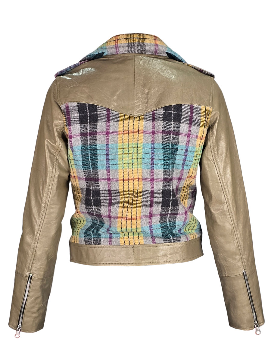 Куртка клетчатая кастомная Trible - фото 2 - rockbunker.ru