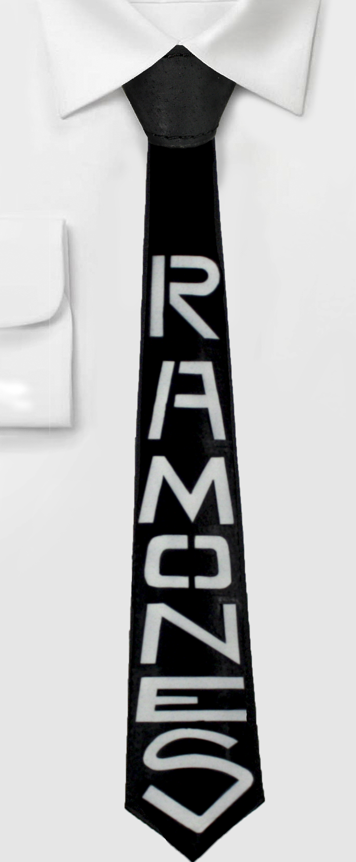 Галстук кожаный Ramones - фото 1 - rockbunker.ru