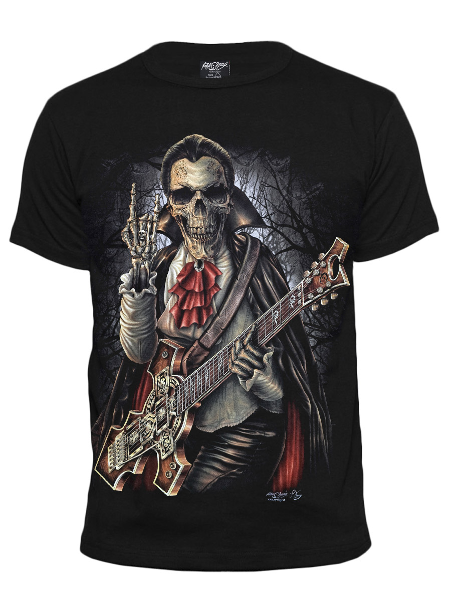 Футболка Rock Chang Скелет Гитарист - фото 1 - rockbunker.ru