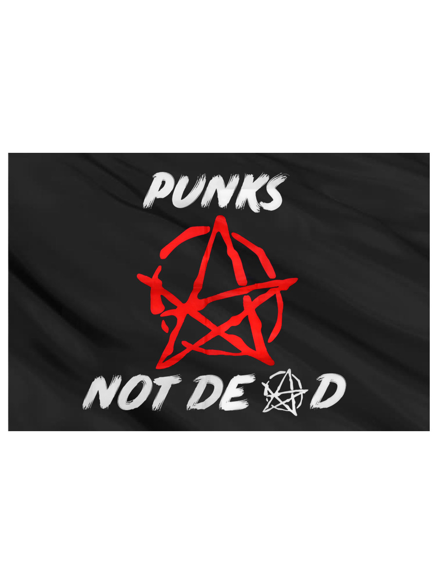 Флаг Punks Not Dead Анархия - фото 2 - rockbunker.ru