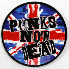 Кожаная нашивка Punks not dead - фото 1 - rockbunker.ru