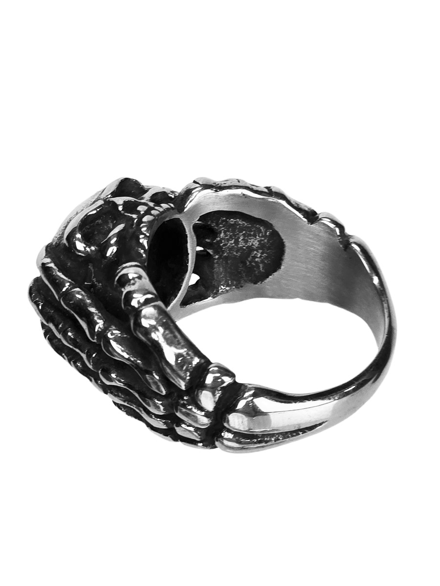 Кольцо Череп с Камнем - фото 2 - rockbunker.ru