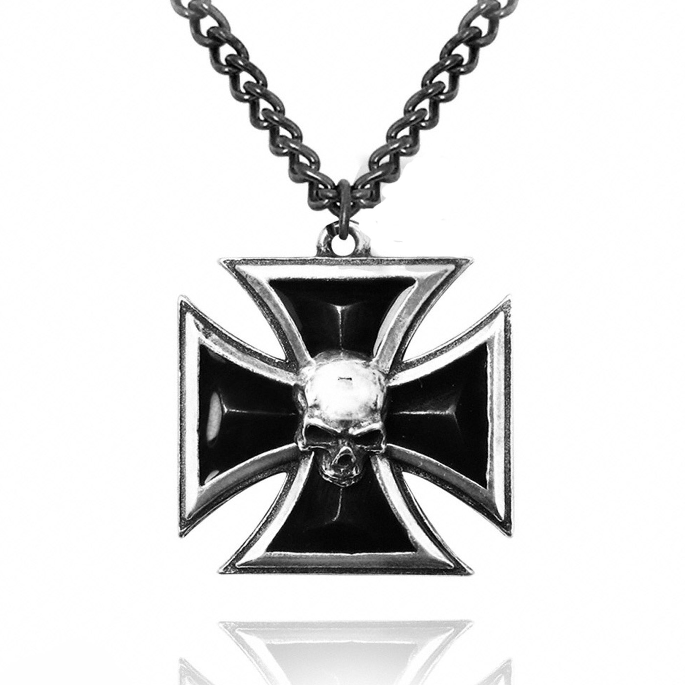 Кулон Alchemy Gothic P617 Black Knights Cross - фото 1 - rockbunker.ru