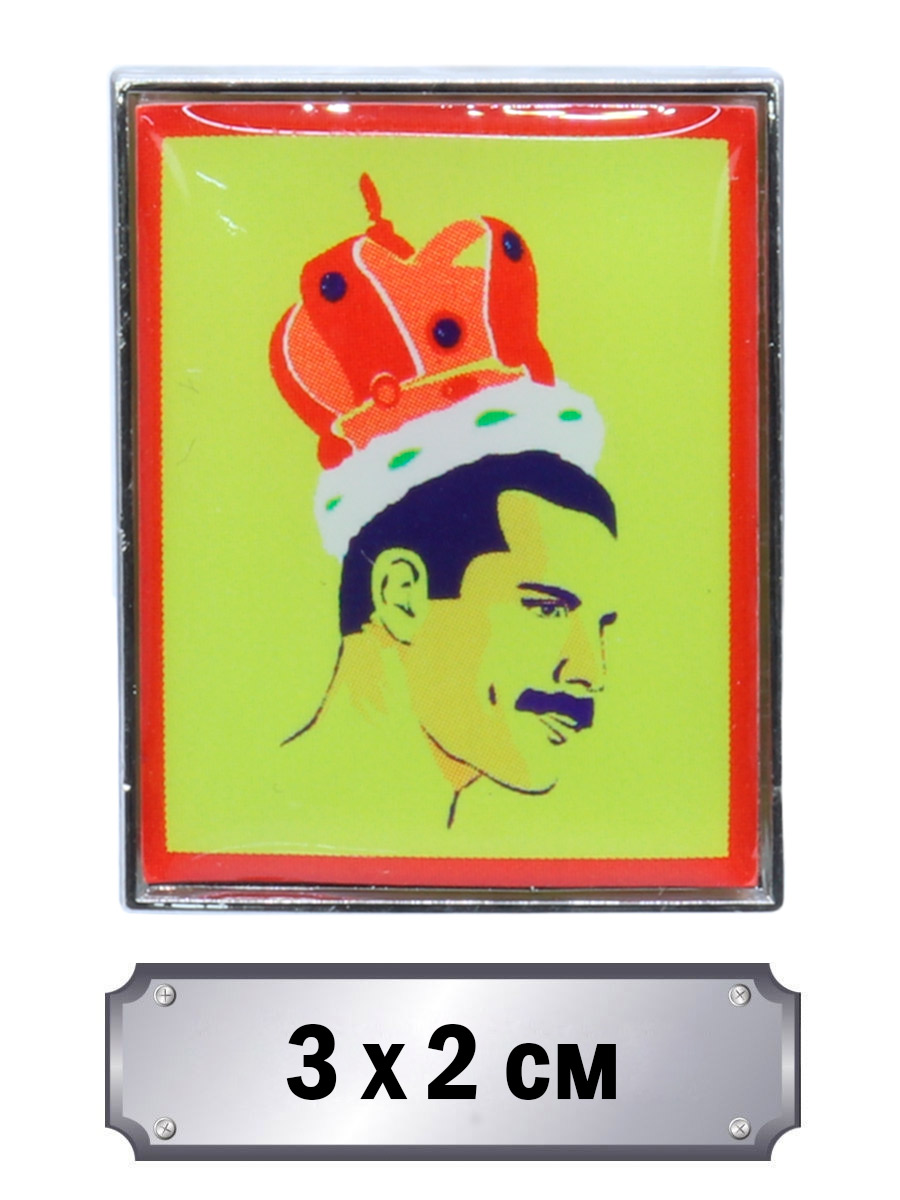 Значок Freddie Mercury - фото 1 - rockbunker.ru