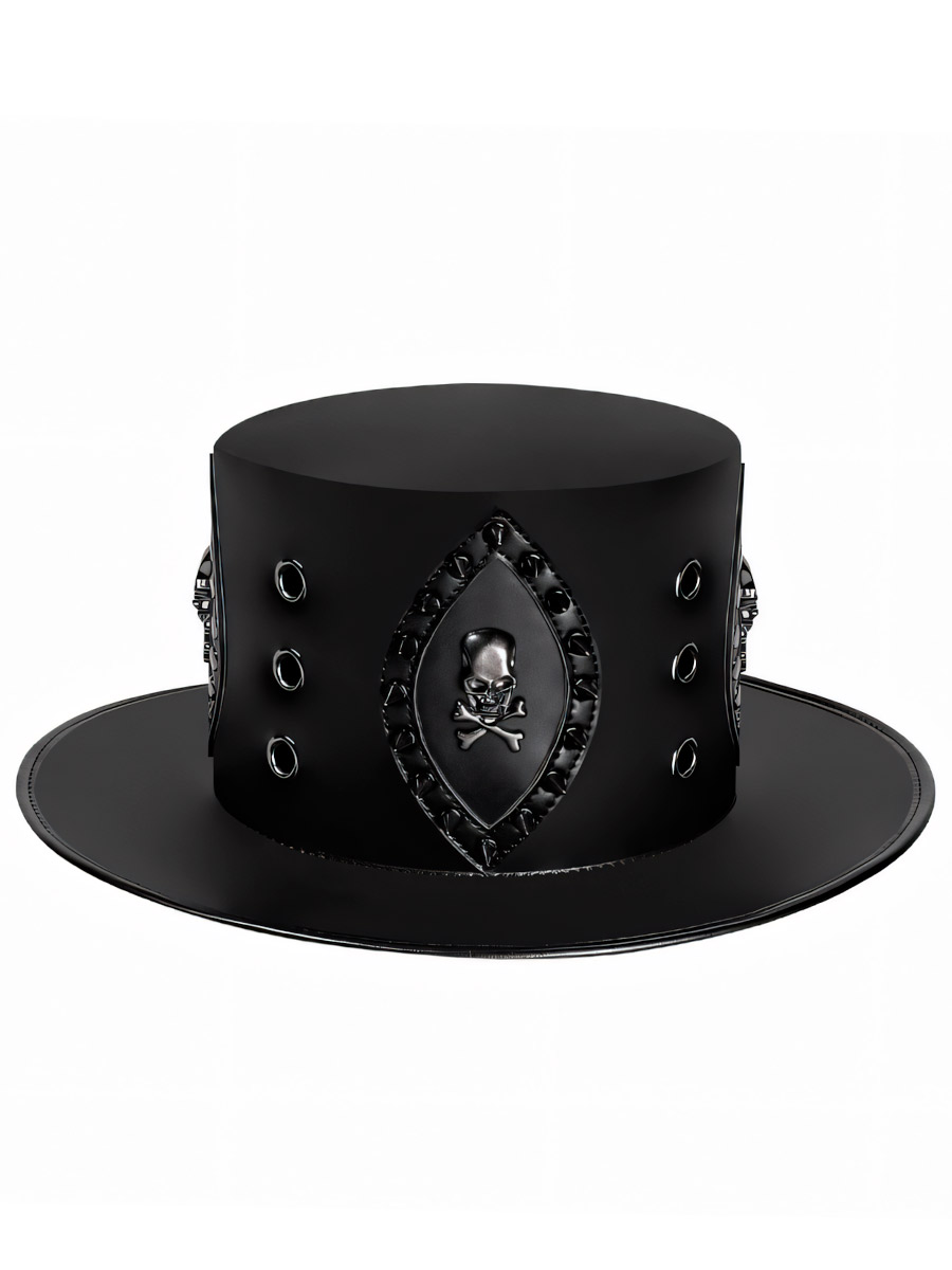 Стимпанк Шляпа Череп и Кости - фото 1 - rockbunker.ru