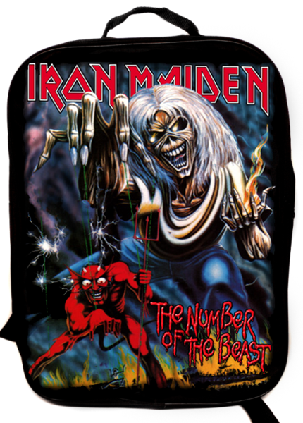 Портфель-ранец Iron Maiden The number of the beast текстильный - фото 1 - rockbunker.ru