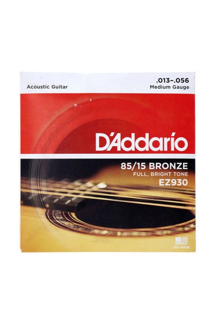 Комплект бронзовых струн D'addario EZ920 Medium для акустической гитары - фото 1 - rockbunker.ru