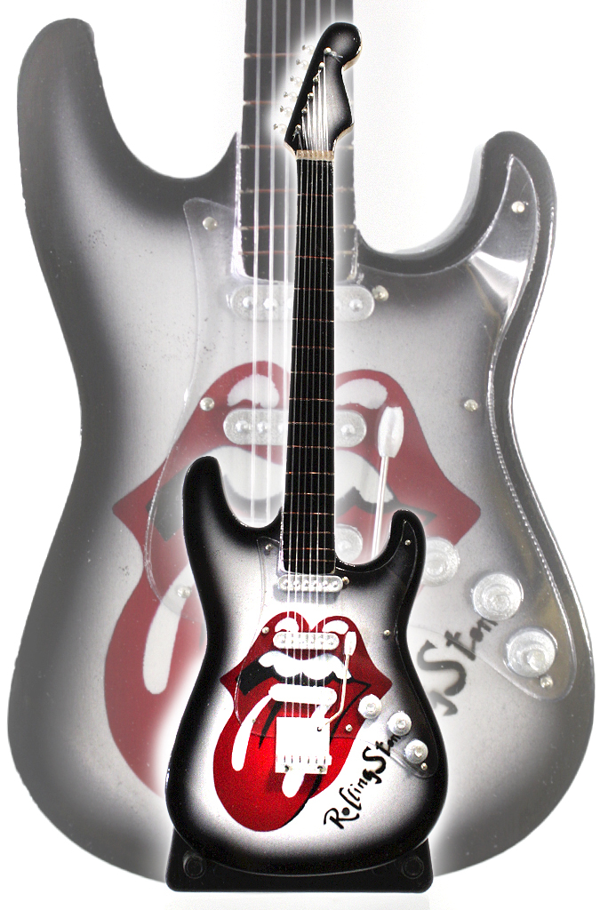 Сувенирная копия гитары Fender Stratocaster The Rolling Stones - фото 1 - rockbunker.ru