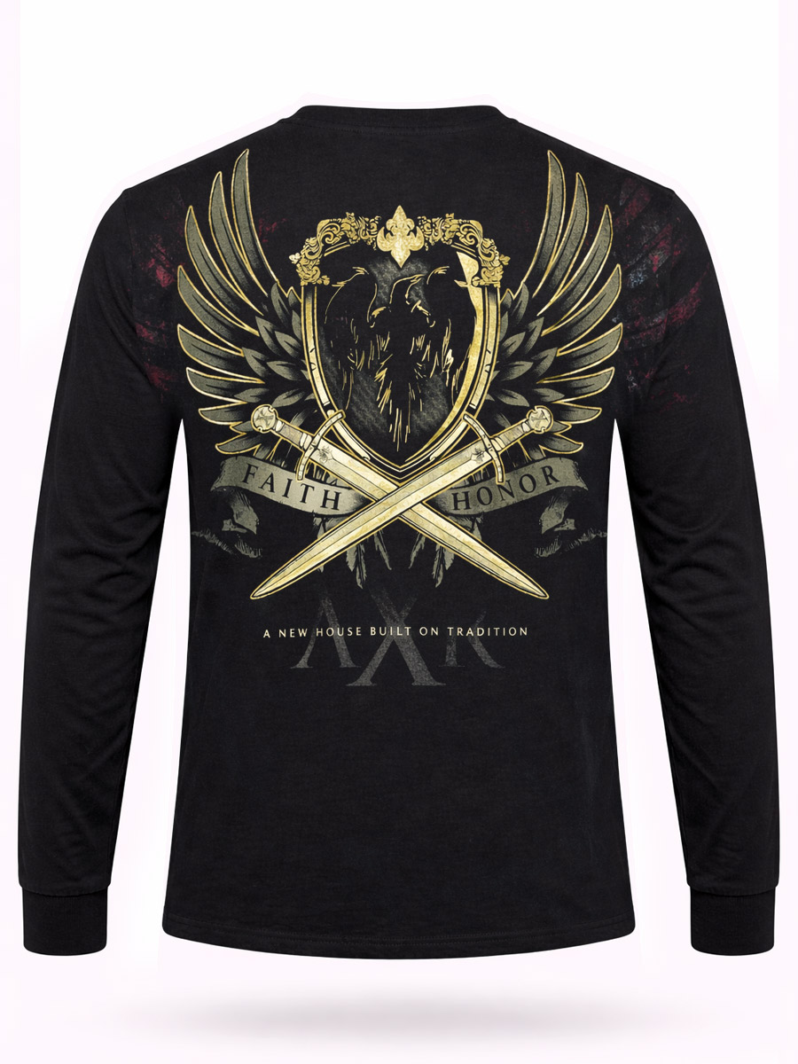 Футболка Xzavier с длинным рукавом Sheild Of Faith - фото 2 - rockbunker.ru