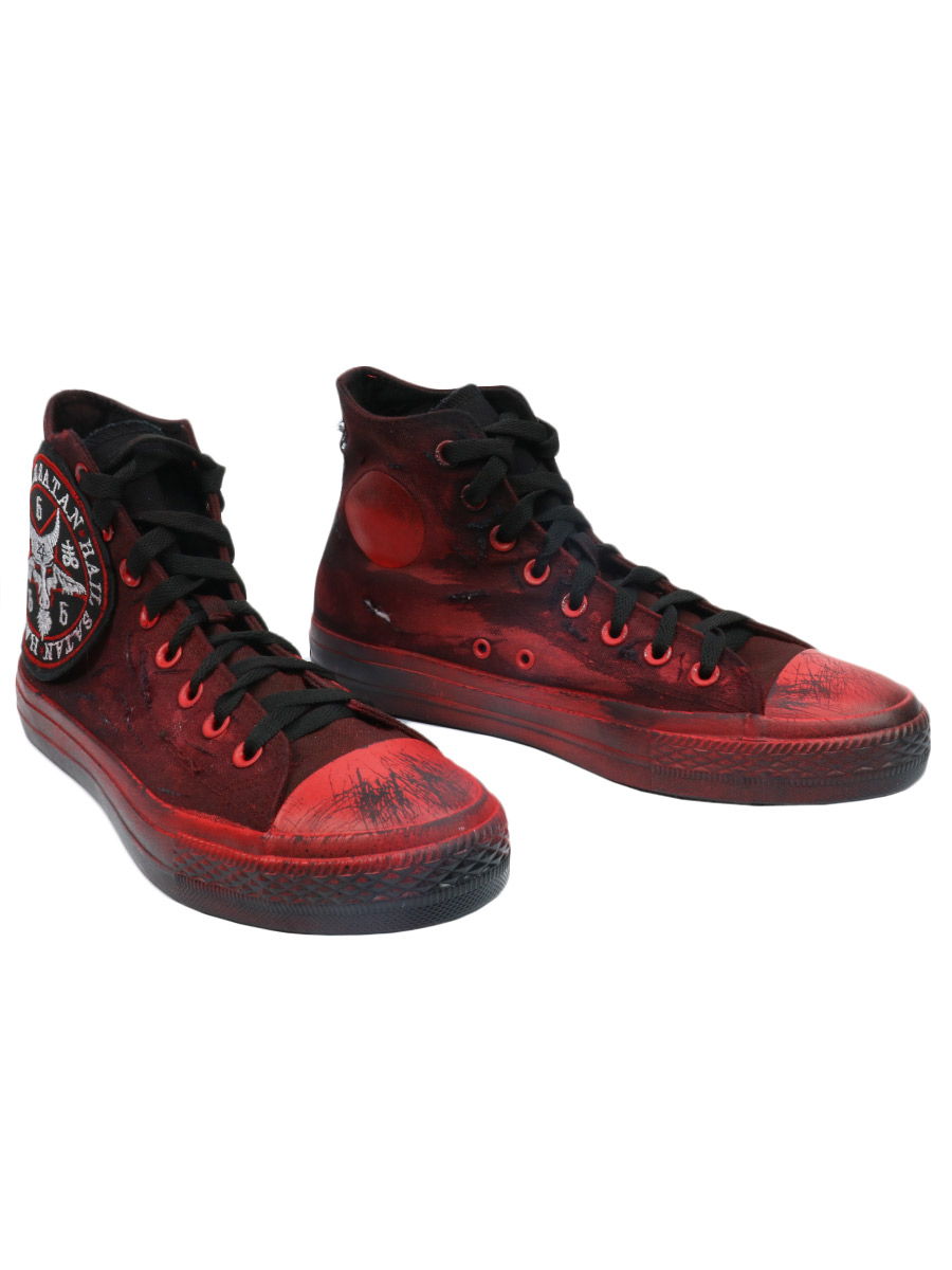 Кастомные кеды Converse Satan 666 - фото 1 - rockbunker.ru