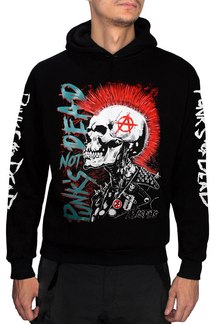 Толстовка RockMerch Punks Not Dead - фото 1 - rockbunker.ru