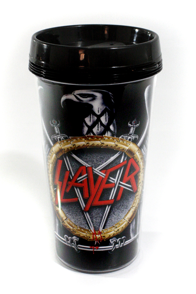 Кружка походная Slayer логотип - фото 1 - rockbunker.ru