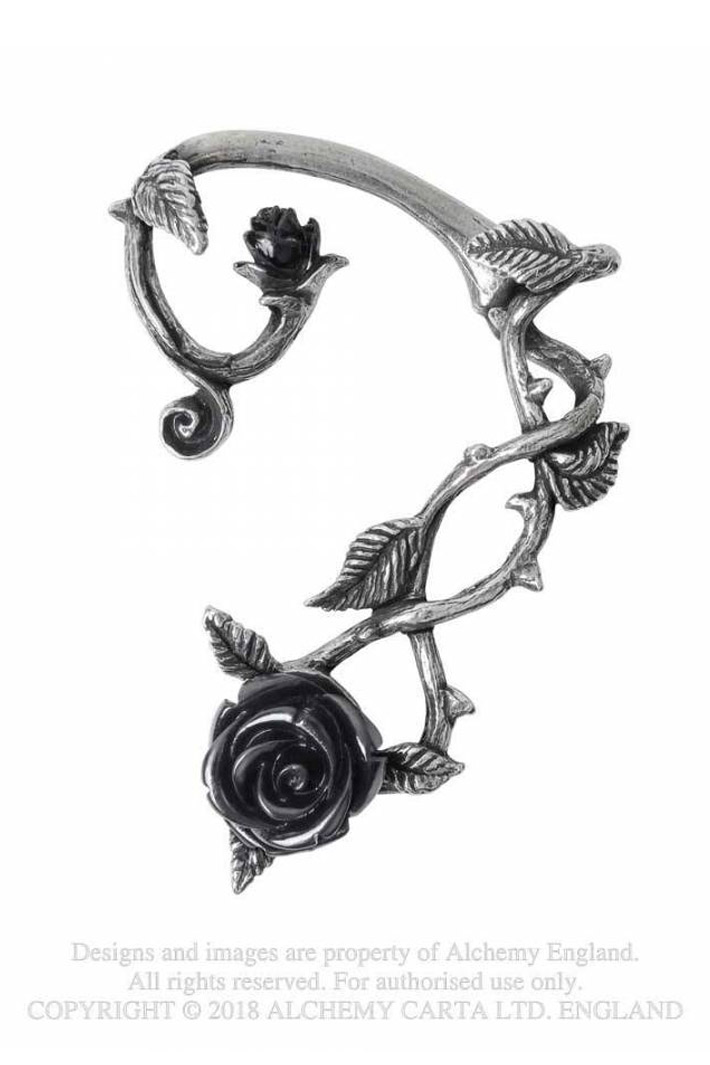 Серьги Alchemy Gothic E410 Black Rose - фото 1 - rockbunker.ru