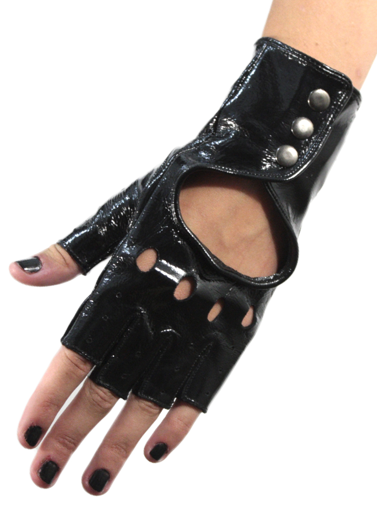 Кожаные перчатки без пальцев — купить в интернет-магазине Ламода