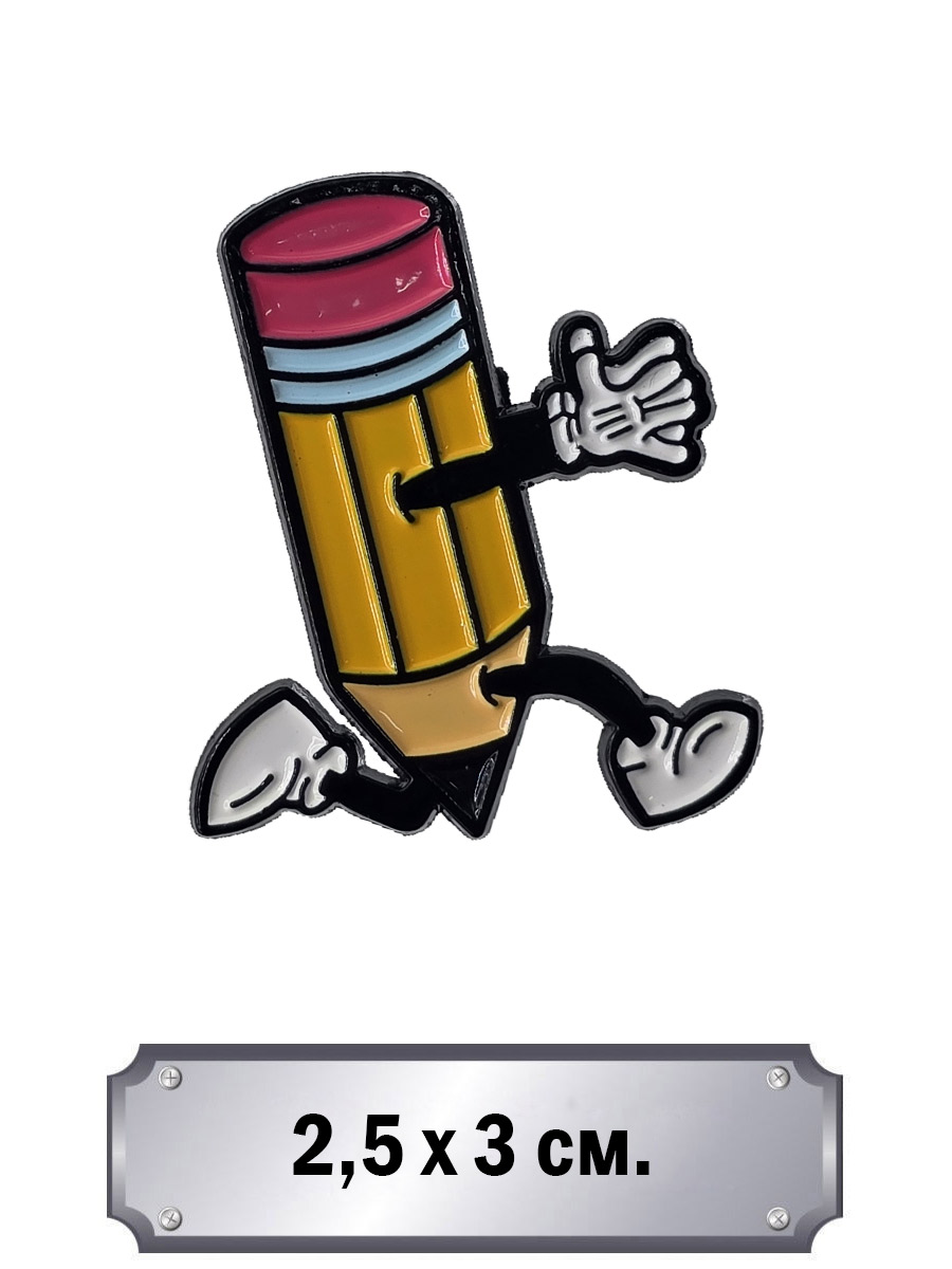 Значок Бегущий карандаш - фото 1 - rockbunker.ru