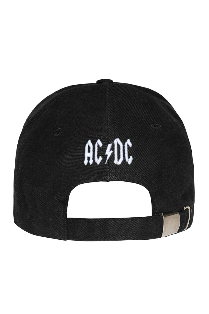 Бейсболка AC DC с 3D вышивкой белая - фото 3 - rockbunker.ru