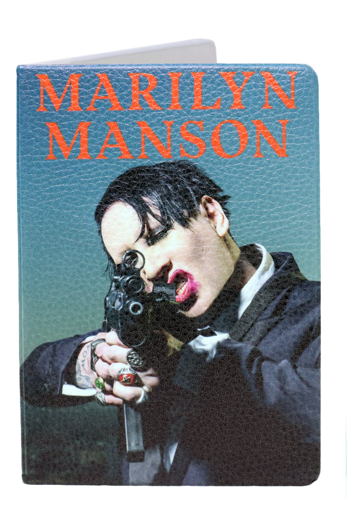 Обложка на паспорт RockMerch Marylin Manson - фото 1 - rockbunker.ru