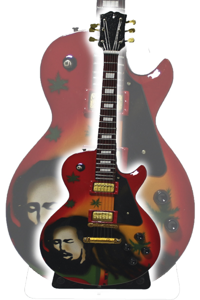Сувенирная копия гитары Gibson Les Paul Bob Marley - фото 1 - rockbunker.ru