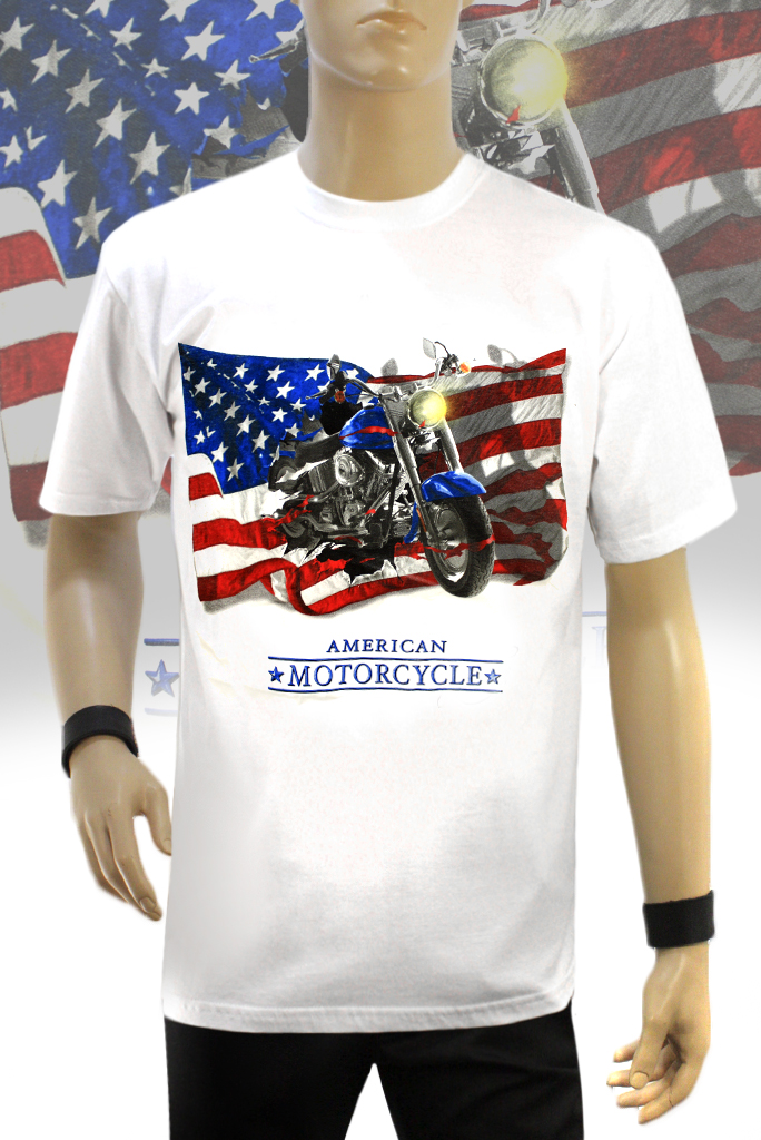 Футболка American Motorcycle - фото 1 - rockbunker.ru