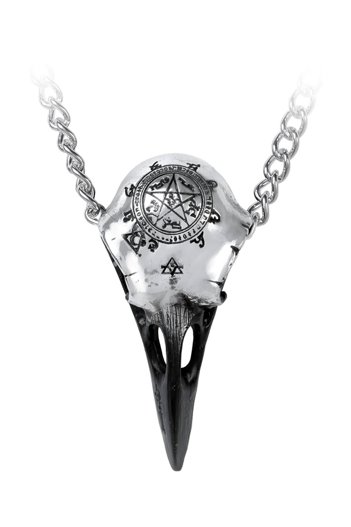 Кулон Alchemy Gothic P898 Volvan Raven Skull - фото 1 - rockbunker.ru