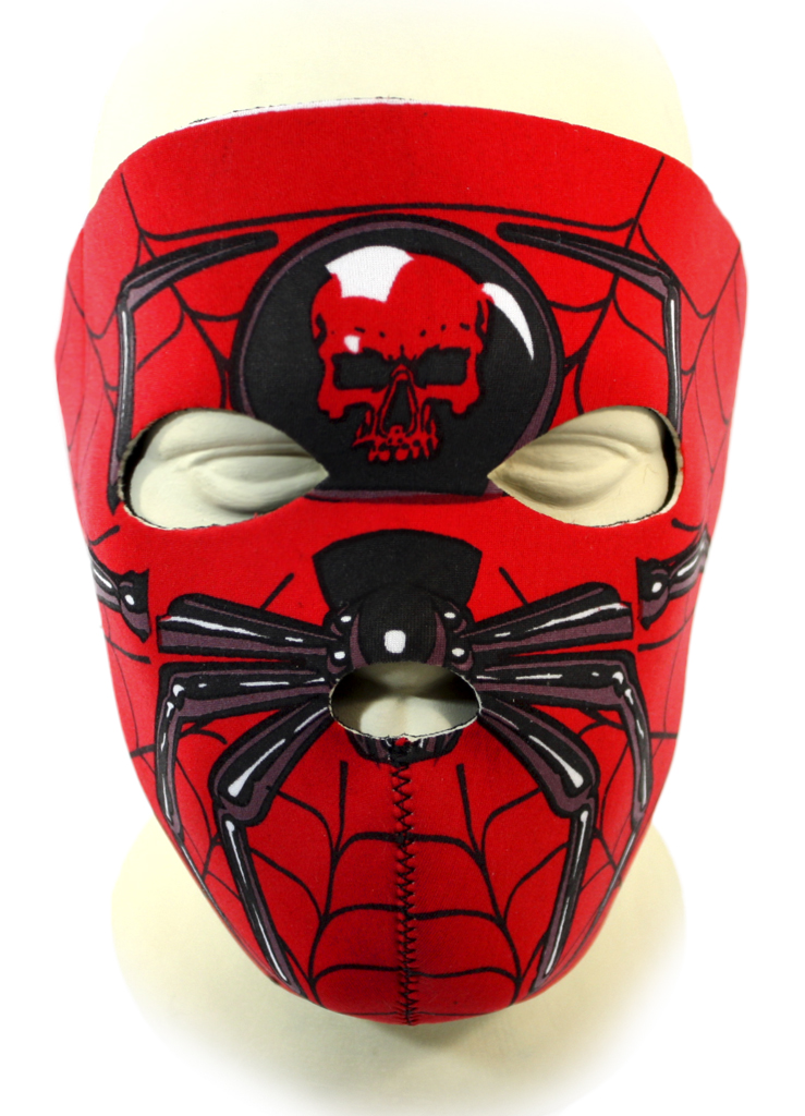 Байкерская маска паук и паутина на все лицо - фото 2 - rockbunker.ru