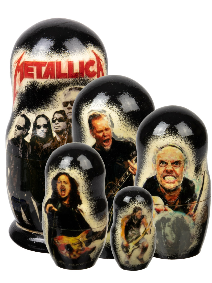 Матрешка Metallica - фото 1 - rockbunker.ru