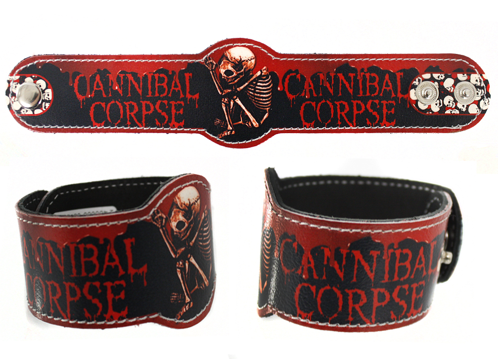 Фан-браслет кожаный RockMerch Cannibal Corpse - фото 1 - rockbunker.ru