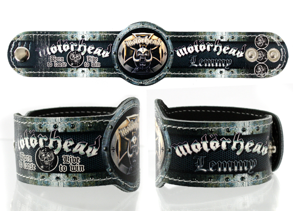 Фан-браслет кожаный RockMerch Motorhead - фото 1 - rockbunker.ru